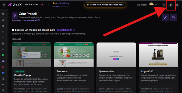 AdsX dashboard in automatic mode at 1am, showing the dark theme, with the theme button highlighted in the top right corner.